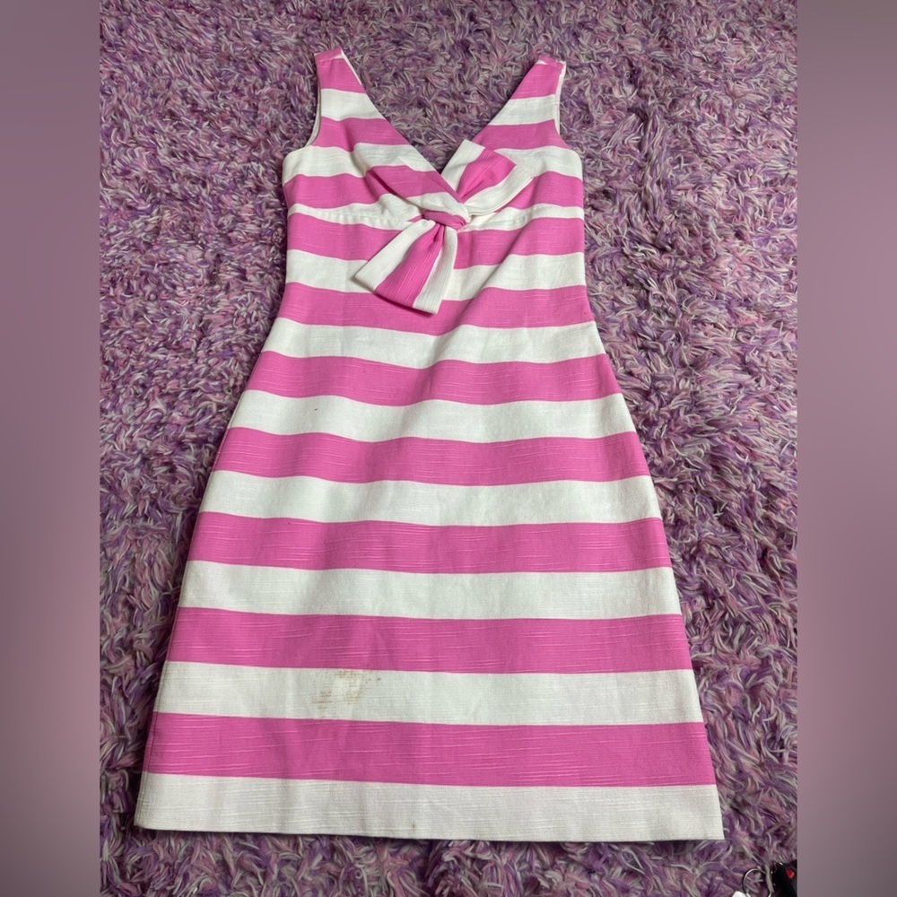 Kate Spade “Pretty in Pink” Silver Screen Sheath above Knee Length Dress